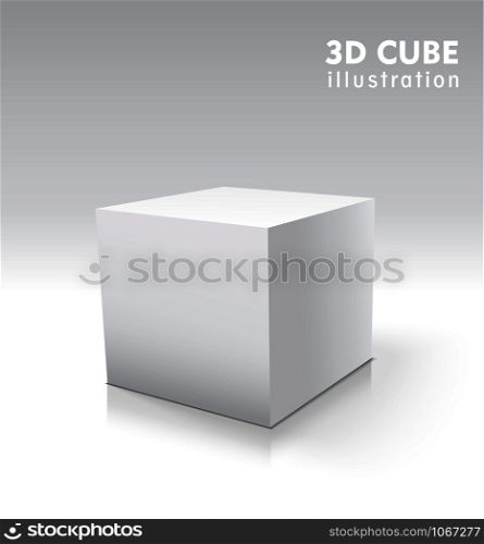 Vector 3d cube for your graphic design.