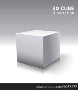Vector 3d cube for your graphic design.