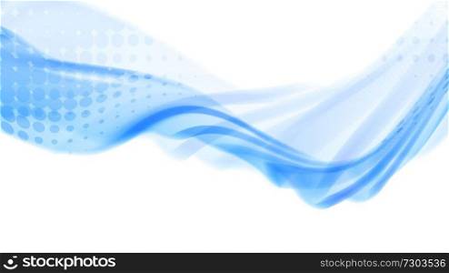 Vector 3d effect waves, EPS10 with transparency. Abstract composition, curve lines with copy space. Place for text. Halftone background for presentation. Digitally wallpaper. Vector without gradient. abstract background, vector
