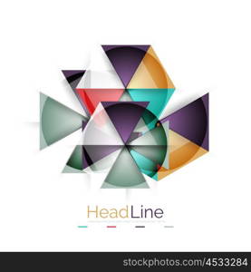 Vector 3d geometric abstract background, triangle template