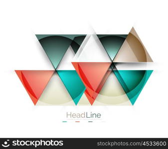 Vector 3d geometric abstract background, triangle template