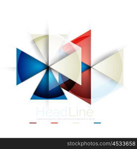 Vector 3d geometric abstract background, triangle template