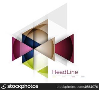 Vector 3d geometric abstract background, triangle template