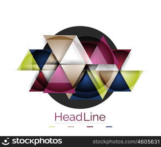 Vector 3d geometric abstract background, triangle template