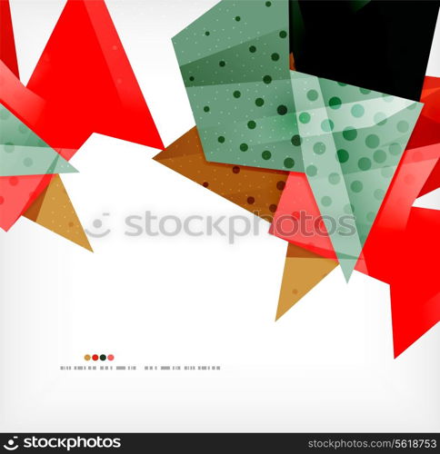 Vector 3d geometric shape abstract futuristic background, layout, poster or brochure design