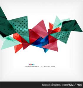 Vector 3d geometric shape abstract futuristic background, layout, poster or brochure design