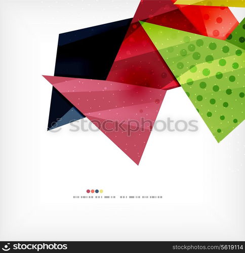 Vector 3d geometric shape abstract futuristic background, layout, poster or brochure design