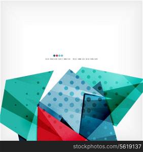 Vector 3d geometric shape abstract futuristic background, layout, poster or brochure design