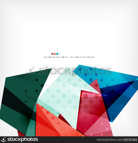 Vector 3d geometric shape abstract futuristic background, layout, poster or brochure design