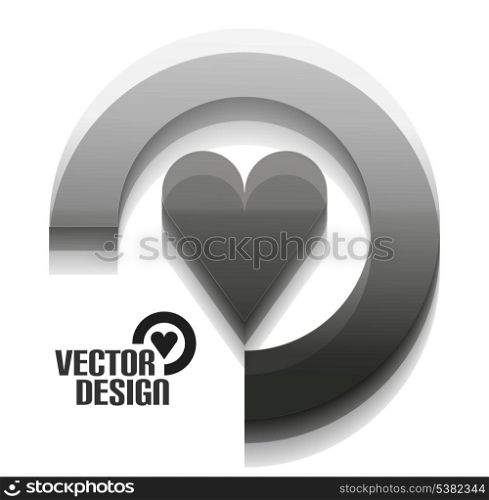 Vector 3d glossy arrow circle hi-tech concept