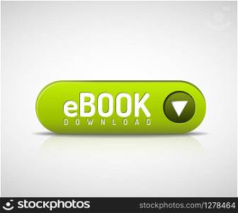 Vector 3d green e-book download button