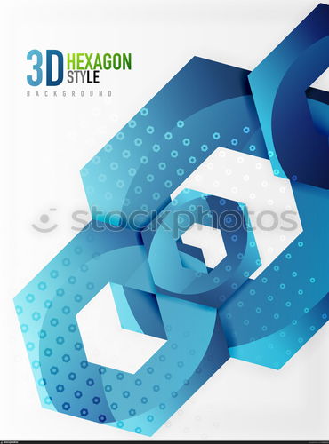 Vector 3d hexagon background. Vector 3d effect hexagon background