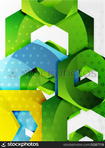 Vector 3d hexagon background. Vector 3d effect hexagon background