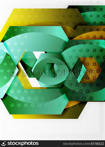 Vector 3d hexagon background. Vector 3d effect hexagon background