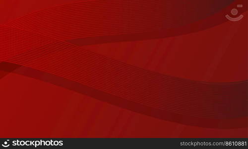 Vector 3D modern wave curve abstract presentation background. dark red background