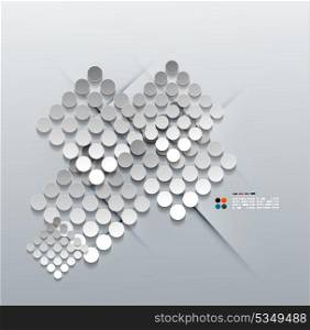 Vector 3d paper circles modern design