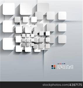 Vector 3d paper squares modern design