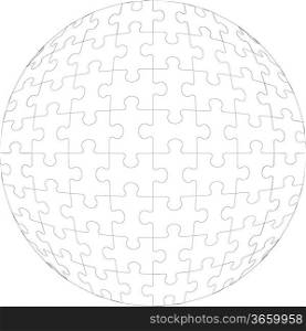 Vector.3d puzzle ball in color 23
