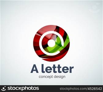 Vector A letter concept logo template, abstract business icon