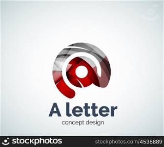 Vector A letter concept logo template, abstract business icon