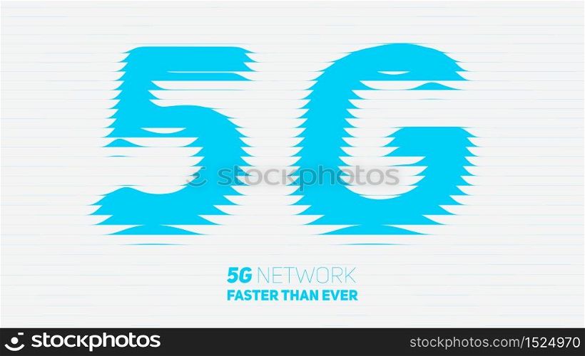 Vector abstract 5G new wireless internet connection background. Global network high speed network. Abstract blue 5G symbol with volumetric embossed curly lines on a white background. Vector abstract 5G new wireless internet connection background. Global network high speed network. Abstract blue 5G symbol with volumetric embossed curly lines on a white background.