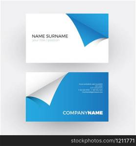 Vector abstract adhesive and sticky, blue professional business card