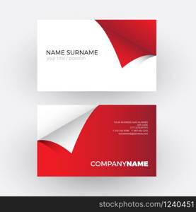 Vector abstract adhesive and sticky, red professional business card