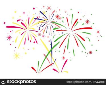 vector abstract anniversary fireworks background