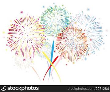 vector abstract anniversary fireworks background