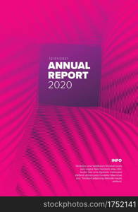 Vector abstract annual report cover template with s&le text and abstract square pattern - simple minimalistic layout for brochure cover, flyer or document front page. Annual minimalistic report cover template