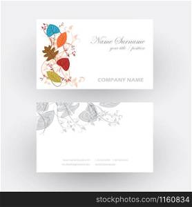 Vector Abstract autumn background, concept nature that change. Business card