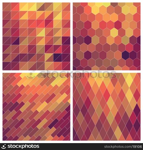 Vector Abstract Autumn Background Set