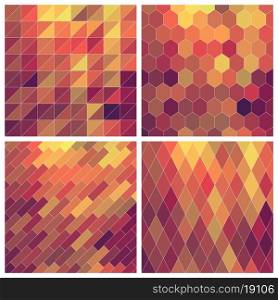 Vector Abstract Autumn Background Set
