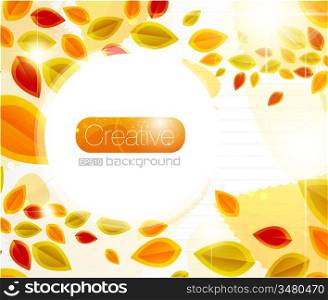 Vector abstract autumn leaf background