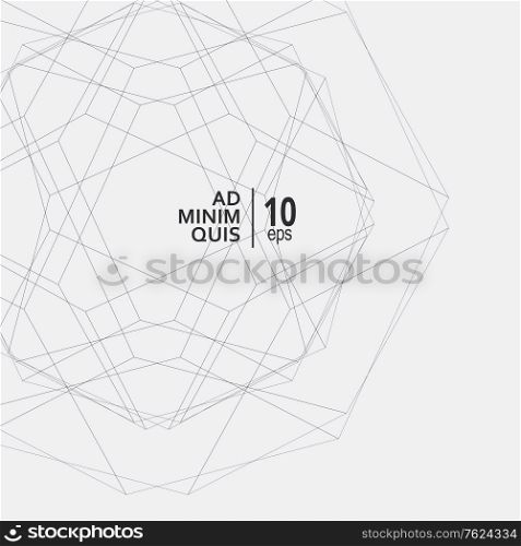 Vector abstract background and modern technology illustration with connected lines.. Vector abstract background and modern technology illustration with connected lines
