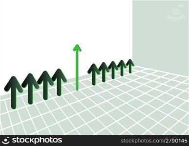 vector abstract background, arrows, diagonal range