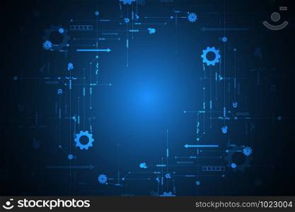 Vector abstract background electronic circuit design.