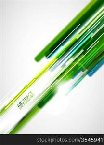 Vector abstract background. Green shiny lines