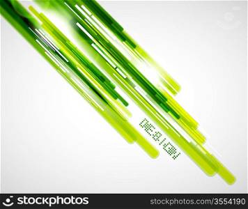 Vector abstract background. Green shiny lines