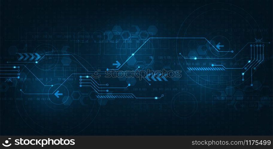 Vector abstract background of digital technology work.