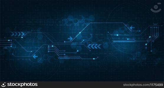 Vector abstract background of digital technology work.