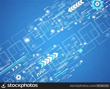 Vector abstract background of technological innovation.
