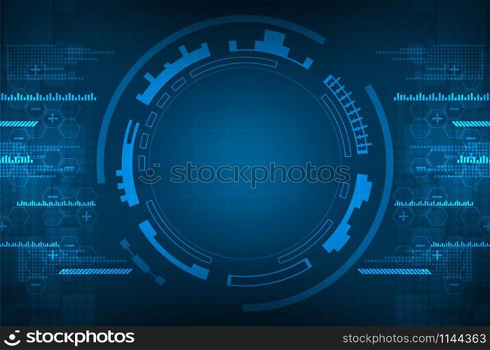Vector abstract background shows the innovation of technology and technology concepts.