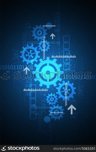 Vector abstract background technology gears concept.