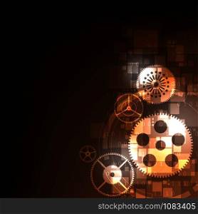 Vector abstract background technology gears concept.