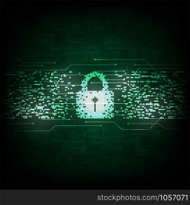 Vector abstract background technology security concept.