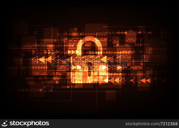 Vector abstract background technology security concept.