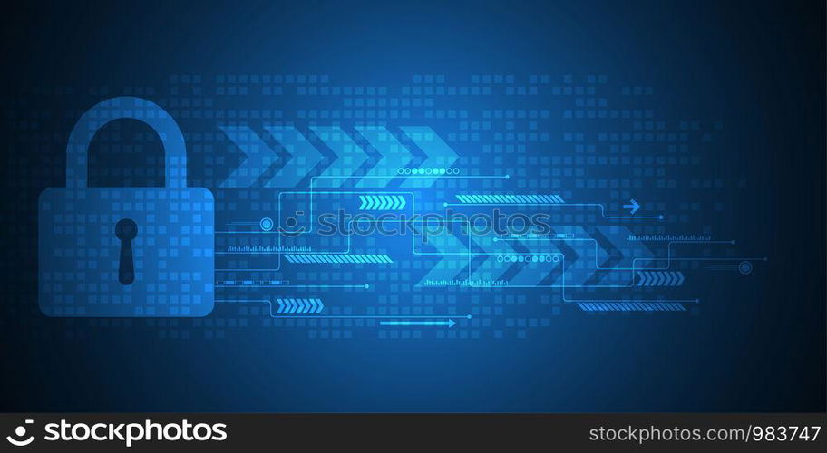Vector abstract background technology security concept.