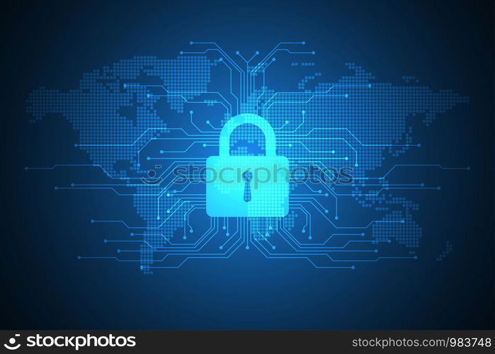 Vector abstract background technology security concept.