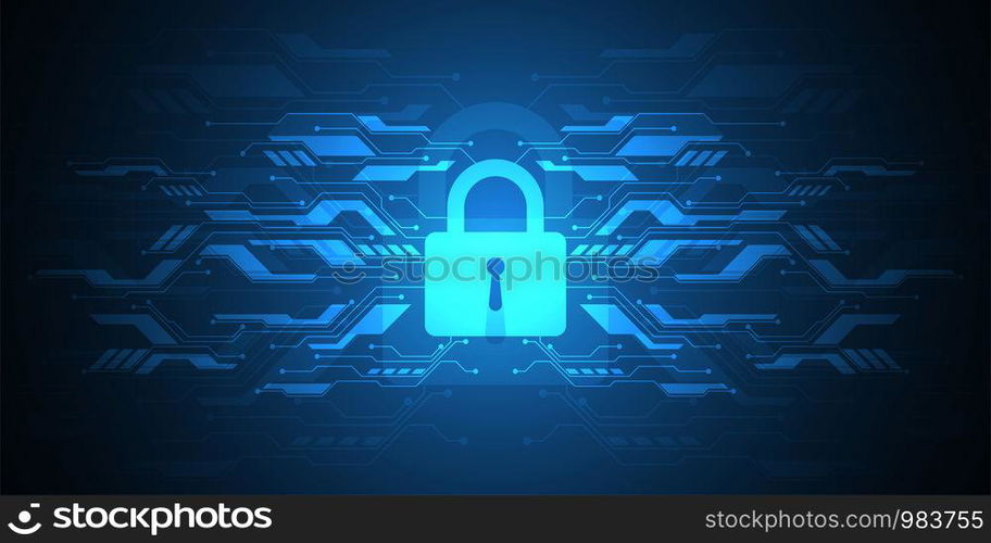 Vector abstract background technology security concept.